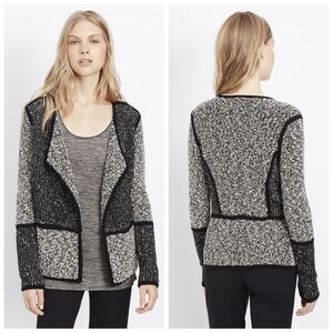Vince Texture Blocked drape front Jacket